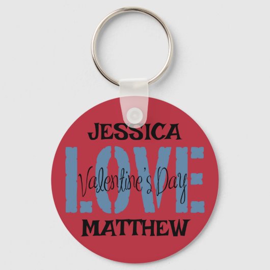 schlichtes elegantes rosa Valentin, süß für Paar Schlüsselanhänger (Vorderseite)