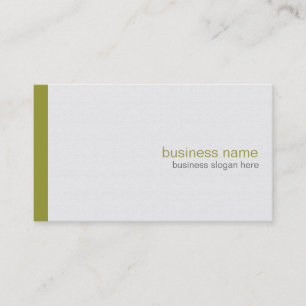Schlichtes Elegantes und einfaches Olive Strip on Visitenkarte