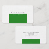 Schlichtes, elegantes Waldgrün Minimalistisch mode Visitenkarte (Vorne/Hinten)