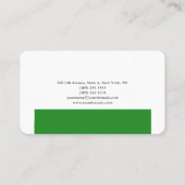 Schlichtes, elegantes Waldgrün Minimalistisch mode Visitenkarte (Rückseite)