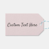 Schlichtes Erröten, rosa Geschenkanhänger (Vorderseite (Horizontal))