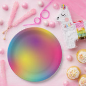 Schlichtes farbiges, strahlend holografisches Brau Pappteller (Party)