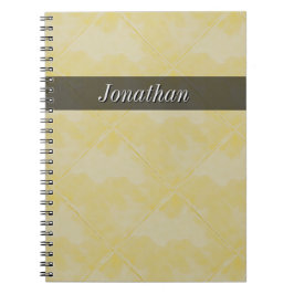 Schlichtes Fliesen-Keramik-Oberflächen-Gelb Notizblock