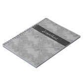 Schlichtes Fliesen-Keramik-Oberflächen-Grau Notizblock (Linke Seite)