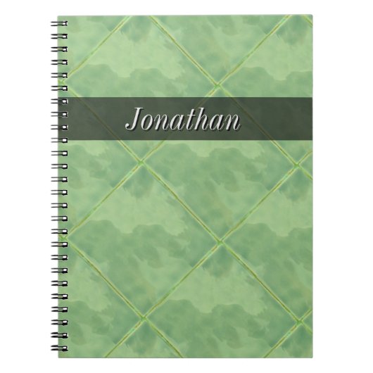 Schlichtes Fliesen-Keramik-Oberflächen-Grau Notizblock (Vorderseite)