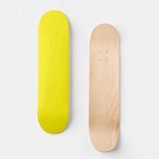 Schlichtes gelbes Skateboard (Vorderseite)