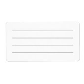 Schlichtes Generic Lined Write-on Multipurpose Lab (Vorne)