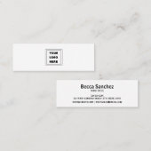 Schlichtes generisches Logo - Modernes Minimum Mini Visitenkarte (Vorne/Hinten)