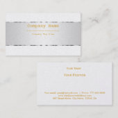 Schlichtes Gold-Design aus Edelstahl-Look Visitenkarte (Vorne/Hinten)