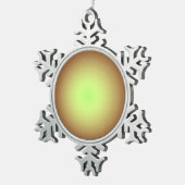 Schlichtes Golddesign>Weihnachtsschmuck Schneeflocken Zinn-Ornament (Rechts)