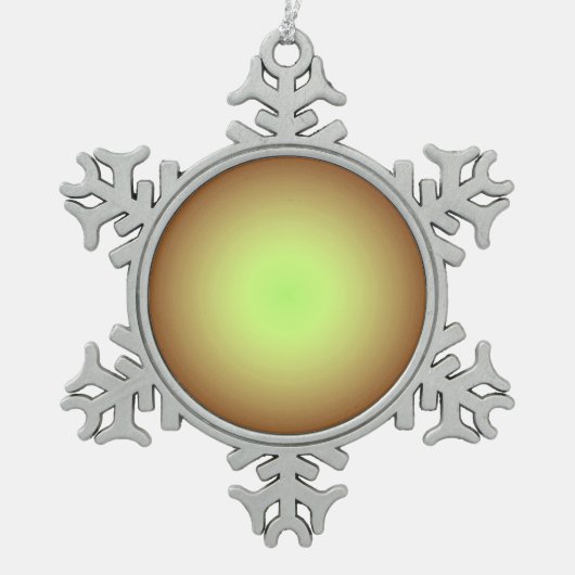 Schlichtes Golddesign>Weihnachtsschmuck Schneeflocken Zinn-Ornament (Vorderseite)