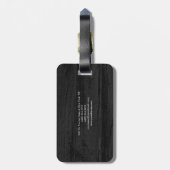 Schlichtes Graues Holz Minimalistisch Moderne Gepäckanhänger (Rückseite vertikal)