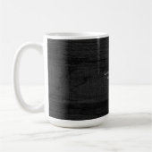 Schlichtes Graues Holzdesign Minimalistisch modern Kaffeetasse (Links)