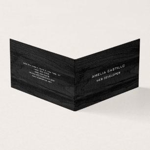 Schlichtes Graues Holzdesign Minimalistisch modern Visitenkarten