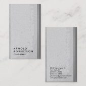 Schlichtes graues Muster Moderne Consultant-Visite Visitenkarte (Vorne/Hinten)