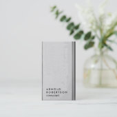 Schlichtes graues Muster Moderne Consultant-Visite Visitenkarte (Stehend Vorderseite)