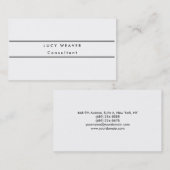 Schlichtes Grauweiß, einfach Beruflich Visitenkarte (Vorne/Hinten)
