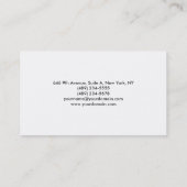 Schlichtes Grauweiß, einfach Beruflich Visitenkarte (Rückseite)