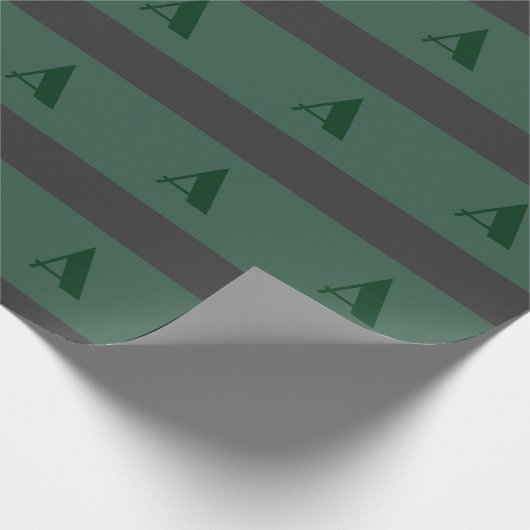 Schlichtes grünes Retro-Zeichen für die benutzerde Geschenkpapier (Ecke)