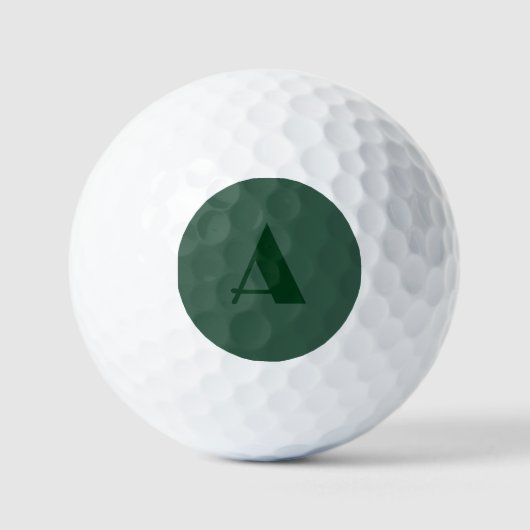 Schlichtes grünes Retro-Zeichen für die benutzerde Golfball (Vorderseite)