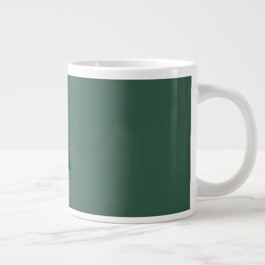 Schlichtes grünes Retro-Zeichen für die benutzerde Jumbo-Tasse (Rechts)