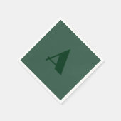 Schlichtes grünes Retro-Zeichen für die benutzerde Serviette (Ecke)