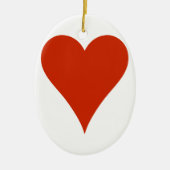 Schlichtes Herz Keramik Ornament (Vorne)