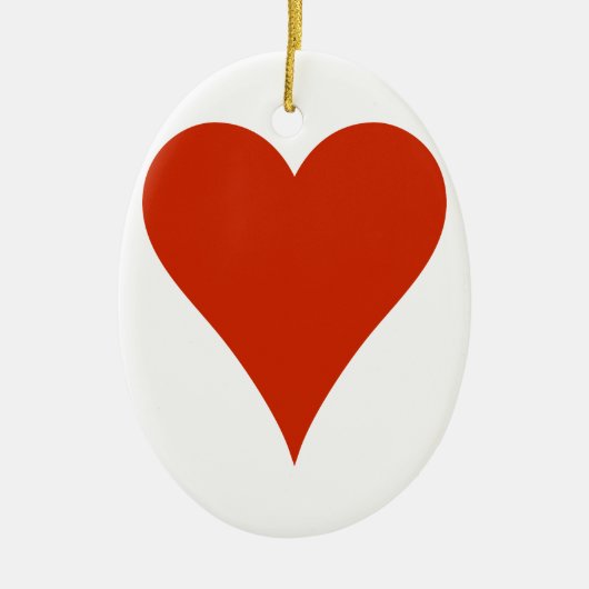 Schlichtes Herz Keramik Ornament (Vorne)