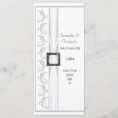 Schlichtes Hochzeitsprogramm in Grau und Weiß Programm (Vorderseite)