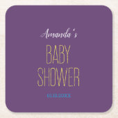 Schlichtes Indigo Gelb Moderne Minimalistische Bab Rechteckiger Pappuntersetzer (Vorderseite)