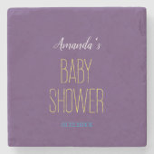 Schlichtes Indigo Gelb Moderne Minimalistische Bab Steinuntersetzer (Vorderseite)