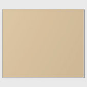 Schlichtes Karamel Tan Color Shade Tone Geschenkpapier (Flach)