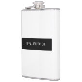 Schlichtes klassisches Minimalistisches Schwarz-We Flachmann (Links)