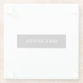 Schlichtes klassisches Minimalistisches Schwarz-We Glasuntersetzer (Rückseite)