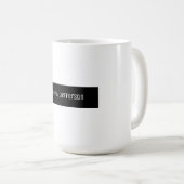 Schlichtes klassisches Minimalistisches Schwarz-We Kaffeetasse (VorderseiteRechts)