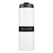 Schlichtes klassisches Minimalistisches Schwarz-We Thermosbecher (Vorderseite)