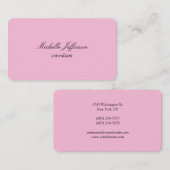 Schlichtes klassisches Rosa Visitenkarte (Vorne/Hinten)
