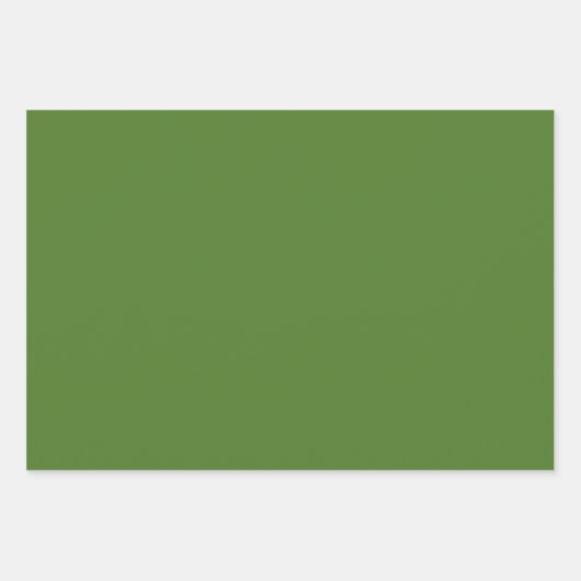 Schlichtes Kleeblatt Pigment Sap Grüne Farbtöne 3  Geschenkpapier Set (Vorderseite 3)