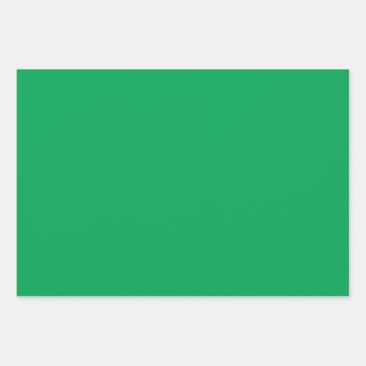 Schlichtes Kleeblatt Pigment Sap Grüne Farbtöne 3  Geschenkpapier Set (Vorderseite 2)