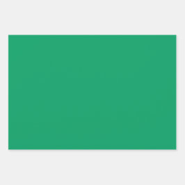 Schlichtes Kleeblatt Pigment Sap Grüne Farbtöne 3  Geschenkpapier Set