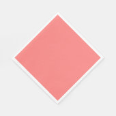 Schlichtes Korallenrosa Serviette (Ecke)