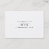 Schlichtes, kreatives und einzigartiges, modernes  visitenkarte (Rückseite)