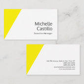 Schlichtes, leicht gelbes Weiß Visitenkarte (Vorne/Hinten)