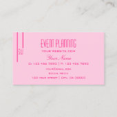 Schlichtes Light Baby Pink mit Monogramm Beruflich Visitenkarte (Rückseite)