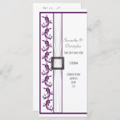 Schlichtes lila-weißes Kirchenhochzeitprogramm Programm (Vorne/Hinten)