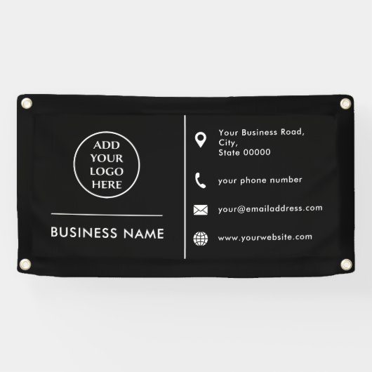 Schlichtes Logo Corporate Beruflich Business Banner (Horizontal)