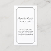 Schlichtes Logo für die Retro-Schere mit dem Haars Visitenkarte (Rückseite)