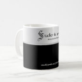 Schlichtes männliches Silberschwarz beruflich Kaffeetasse (Vorderseite Links)
