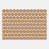 Schlichtes Marmorrye Cinnamon Raisin Bagel Frühstü Geschenkpapier Set (Vorderseite 3)