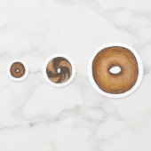 Schlichtes Marmorrye Cinnamon Raisin Bagel Frühstü Konfetti (Rückseiten)